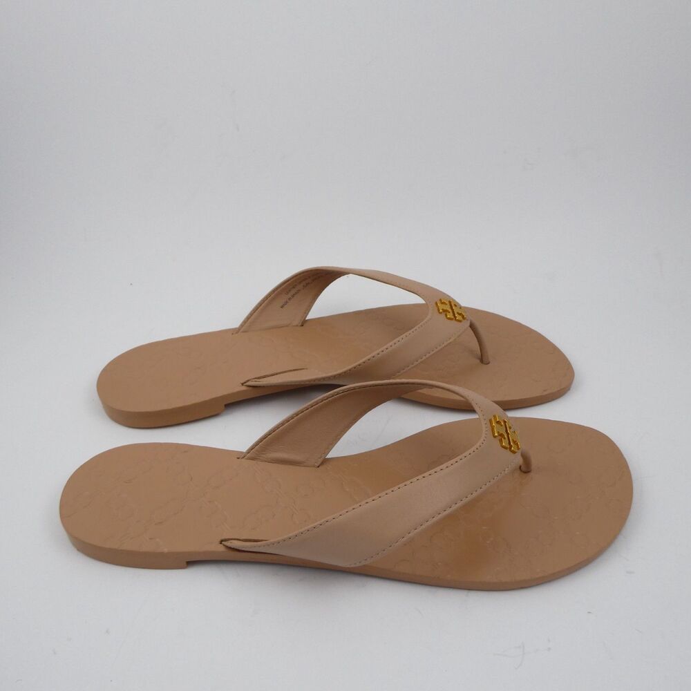 Tory Burch Monroe Women’s US:8.5 M Light Makeup Blush Leather Thong Sandals - Picture 5 of 6